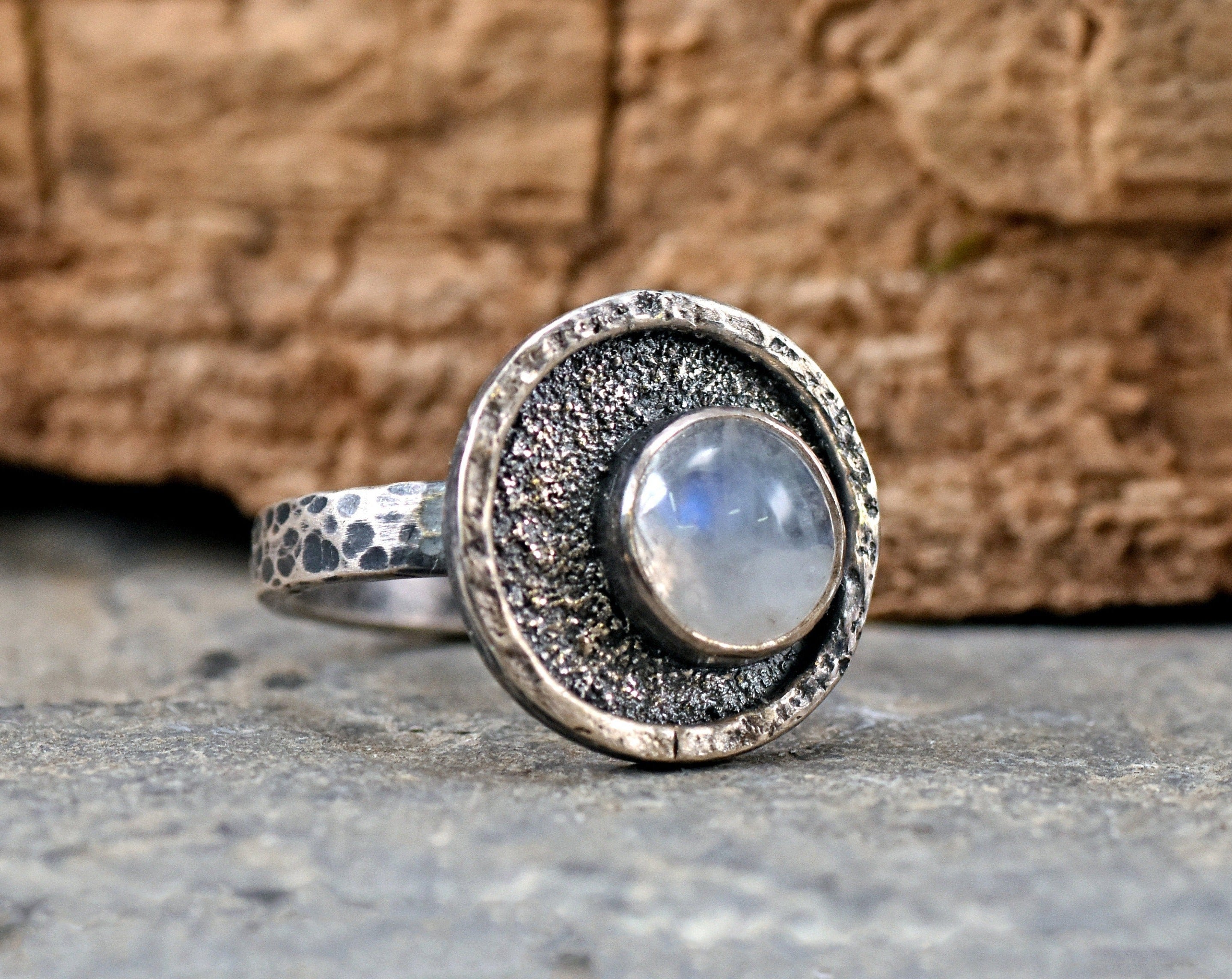 Grey Moonstone Ring Size 6 - Sterling Silver popular